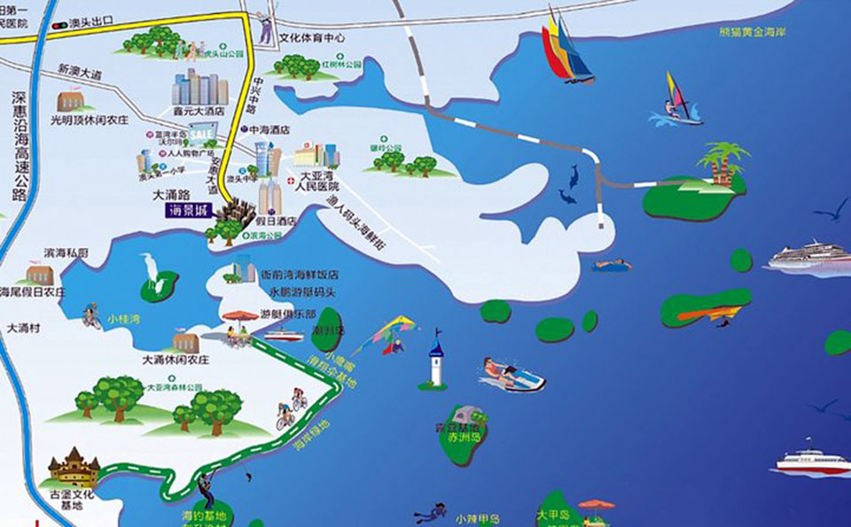 【推荐理由二：交通便利】项目位于厦深高铁惠州南站旁，从深圳至项目仅需20分钟，而且深圳地铁3号线延长线已经动工，终点站就在大亚湾，而海景城距离澳头商业中心站仅5分钟步行距离。